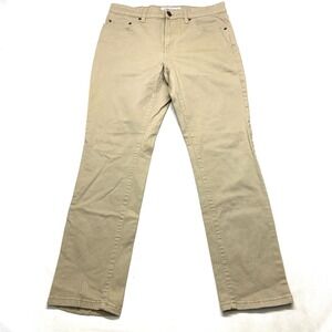 Amazon Essentials Pants Mens 31x30 Brown Flat Front Slim Fit 5-Pocket Mid Rise